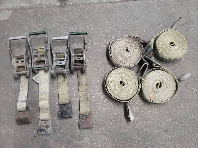 lot 10514 image: Set of 4 Heavy Duty Ratchet Straps