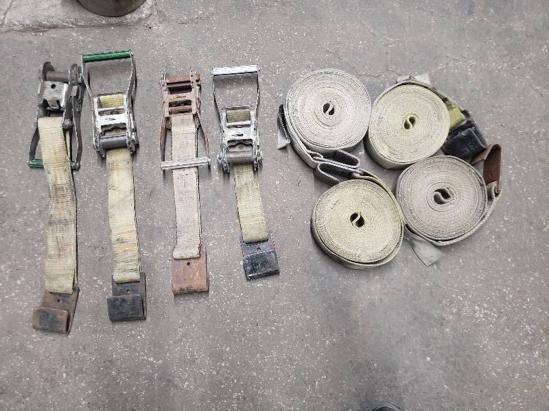 lot 10515 image: Set of 4 Heavy Duty Ratchet Straps