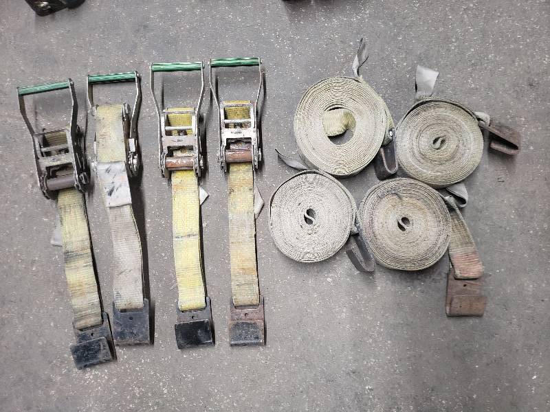 lot 10516 image: Set of 4 Heavy Duty Ratchet Straps