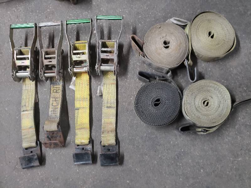lot 10519 image: Set of 4 Heavy Duty Ratchet Straps