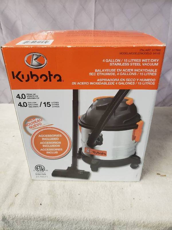 lot 10534 image: Kubota 4 Gallon Shop Vac