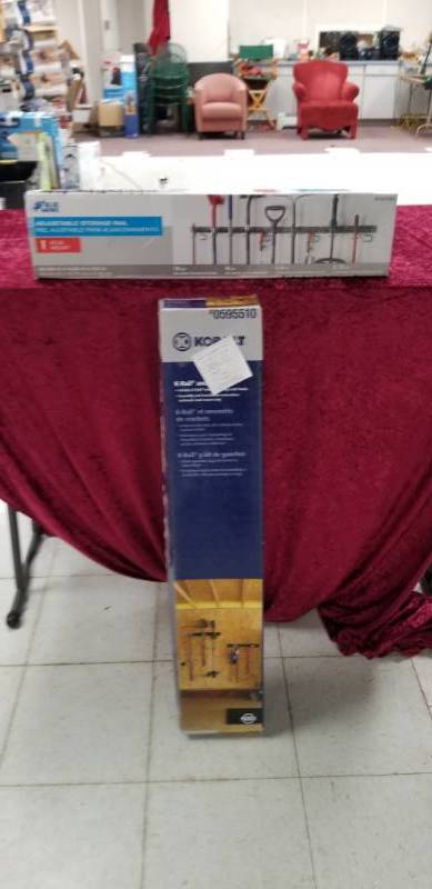 lot 2259 image: Pair of Storage Racks Parts or Hardware May be Missing