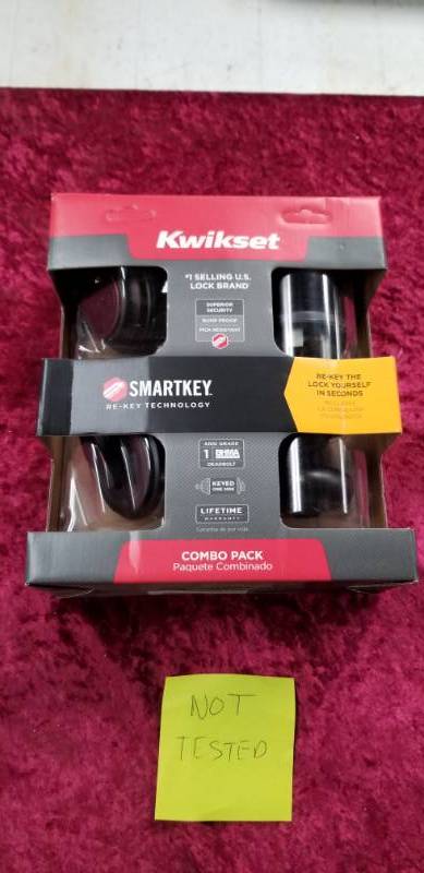lot 2281 image: Kwikset Juno Venetian Bronze Smartkey Single-Cylinder Deadbolt Keyed Entry Door Knob Combo Pack (1 Knob and 1 Deadbolt)