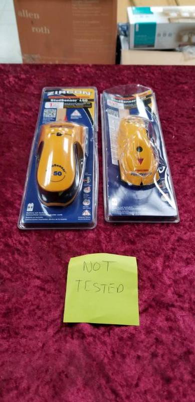 lot 2282 image: Pair of Stud Finders Open Box