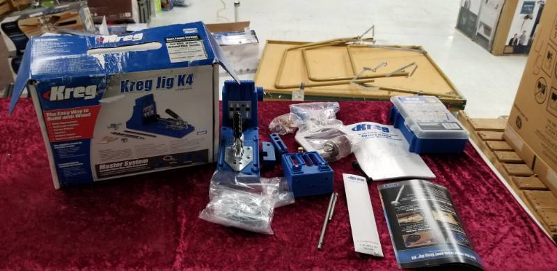 lot 2292 image: Kreg Tool K4MS Kreg Jig Pocket Hole Jig Master System Open Box Appears to be Complete