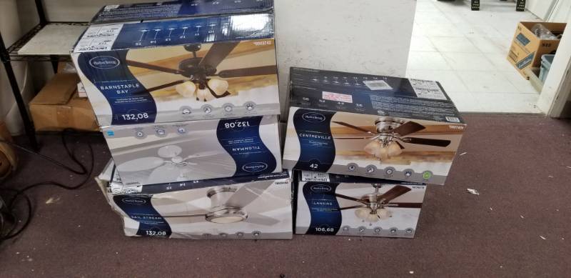 lot 2294 image: Lot of Ceiling Fans Open Boxes Not Tested Unknown Working Condition