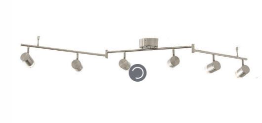 lot 2239 image: Brushed Nickel Dimmable LED Track Bar Not Tested