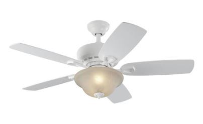 lot 2250 image: Harbor Breeze Sage Cove 44-in White Indoor Ceiling Fan with Light Kit (5-blade) Open Box Not Tested