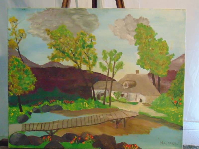 lot 14318 image: ME Guglar Landscape Painting