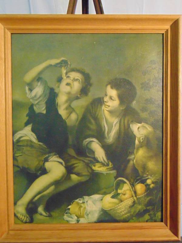 lot 14321 image: The Pie Eaters Framed Canvas Print
