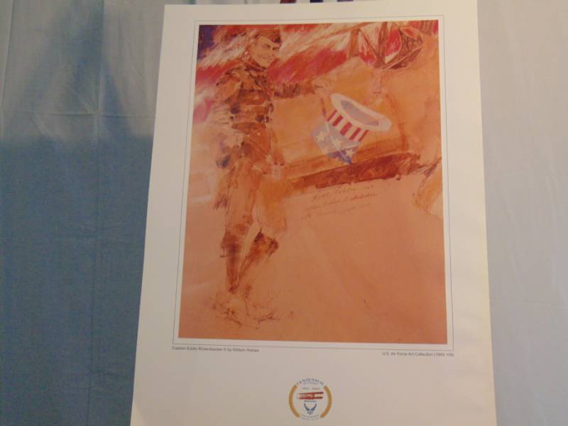 lot 14347 image: Captain Eddie Rickenbacker by William Robles Part of the Air Force Art Collection