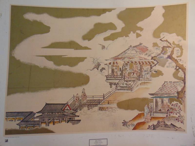 lot 14364 image: Kano Tanyu Summer Palace Lithograph