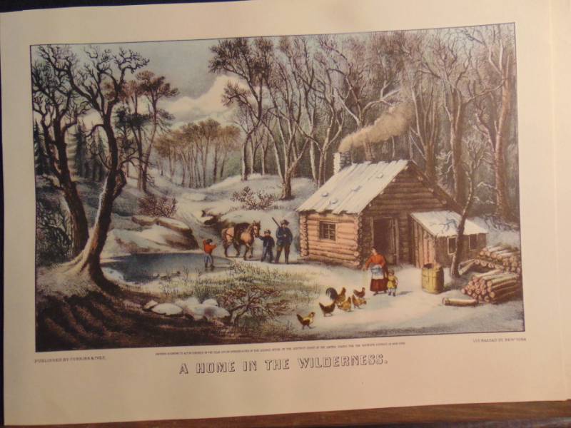 lot 14383 image: Home in the Wilderness Published by Currier and Ives