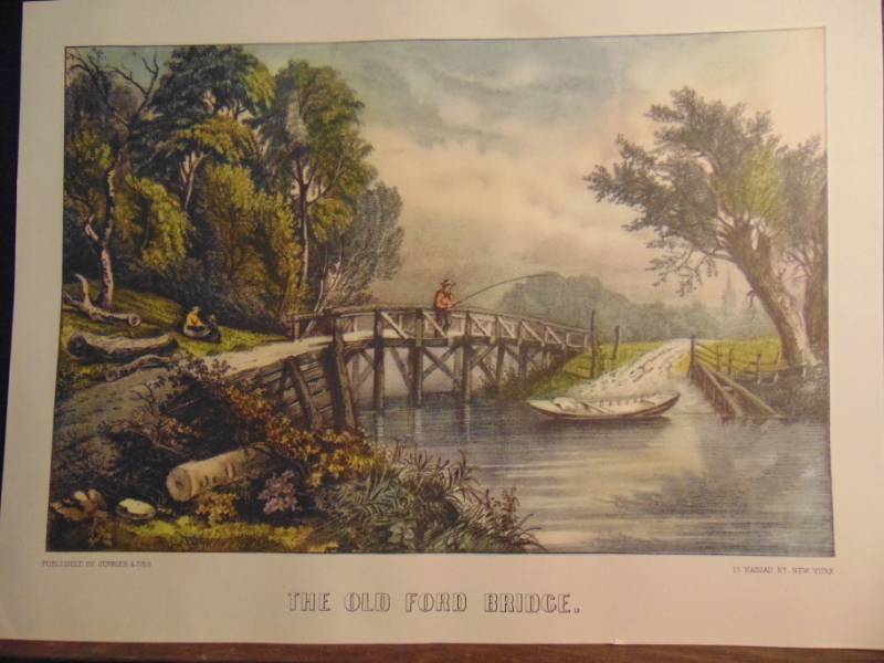 lot 14385 image: The Old Ford Bridge print