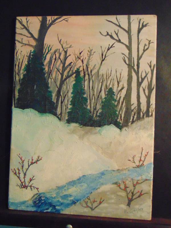 lot 14386 image: Signed Landscape Painting