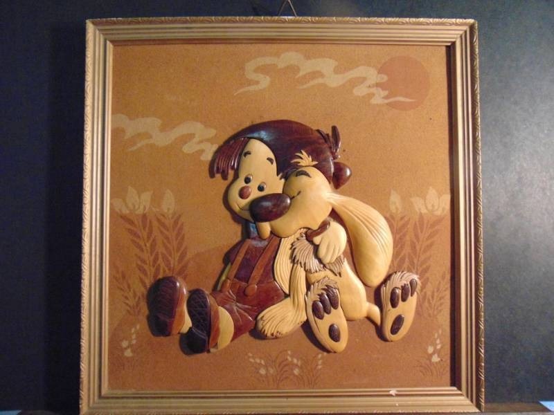 lot 14388 image: 3-D picture with Hand written note in different language