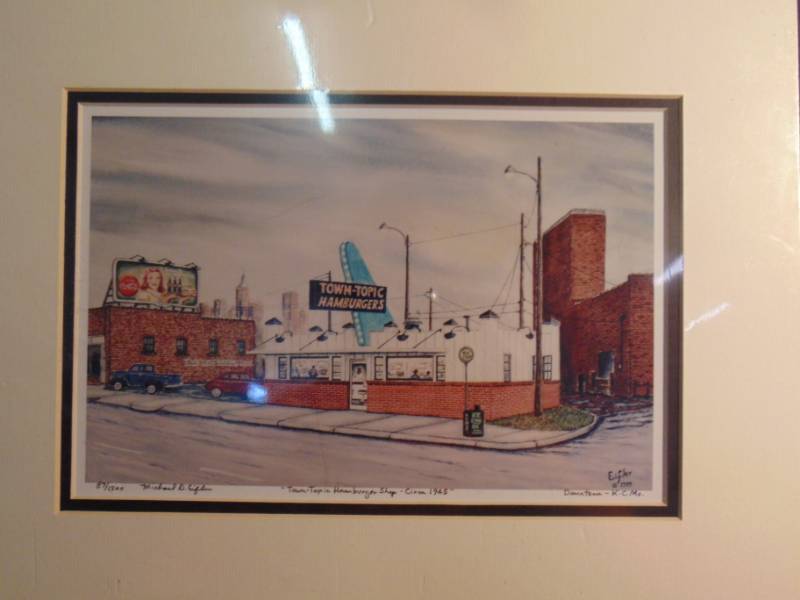 lot 14390 image: Micheal D Eiffler Town Topic Hamburger Shop Circa 1945