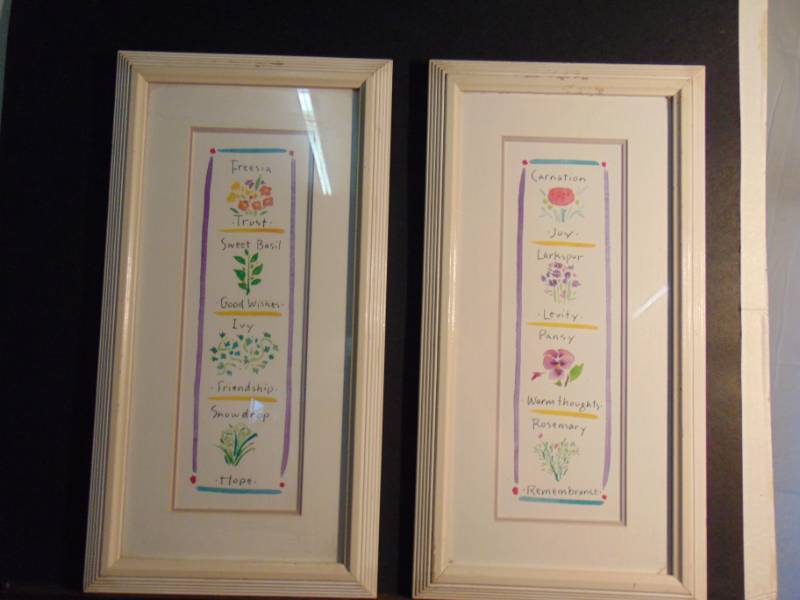 lot 14417 image: 2 Framed Flower Paintings