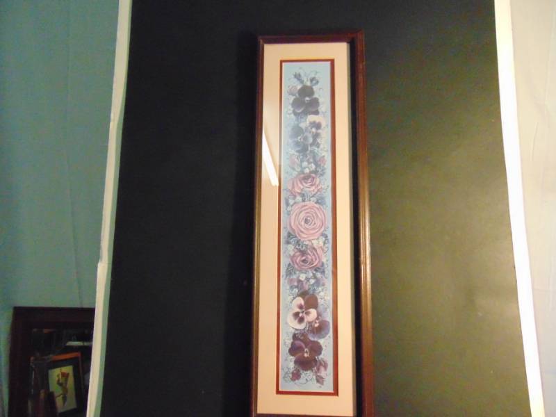 lot 14418 image: Framed Flowers Painting by Glynda Turley