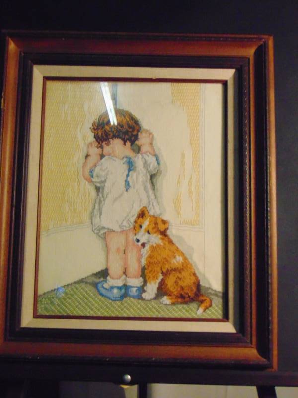 lot 14425 image: Framed Embroidery Art work