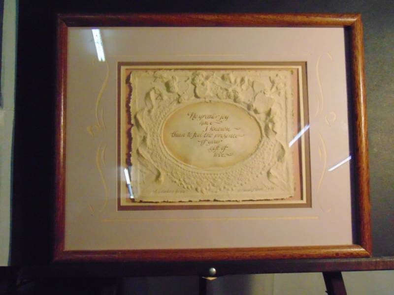 lot 14445 image: Framed and Matted Valentines Day Poem