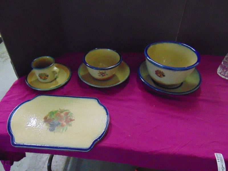 lot 14599 image: Hand Thrown Stoneware Pottery Bowls and more