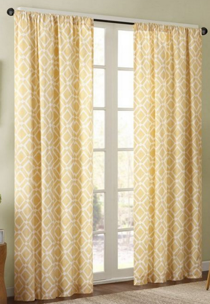 lot 43 image: Madison Park Yellow Curtain Panels 42x84