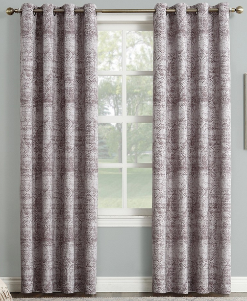 lot 52 image: Sun Zero Tribal Curtain Set 50x84