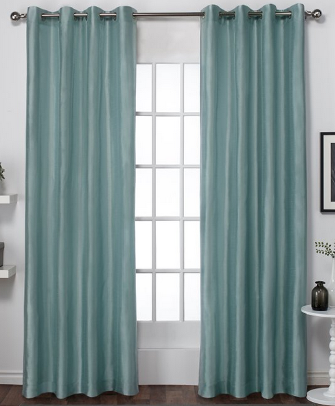 lot 54 image: Exclusive Home Chatra Sea Foam Curtain Set 54x84