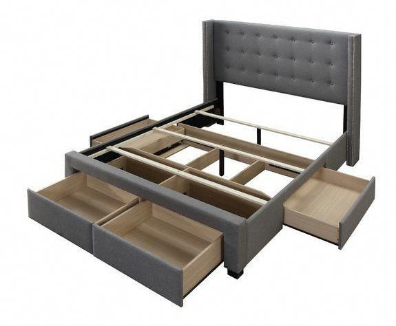 lot 230 image: Kerens Upholstered Storage Panel Bed - Queen