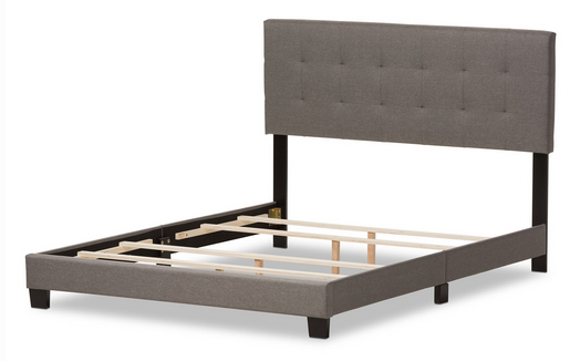 lot 271 image: Brookfield Upholstered Bed - Queen - Charcoal