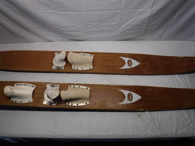 lot 12000 image: J.C higgens wood water skis