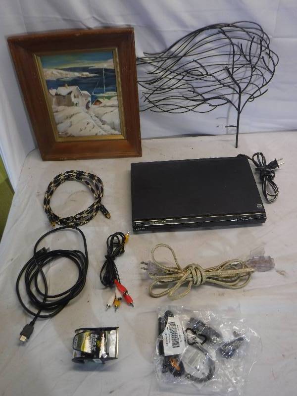 lot 12102 image: Sony DVD player, artwork and more
