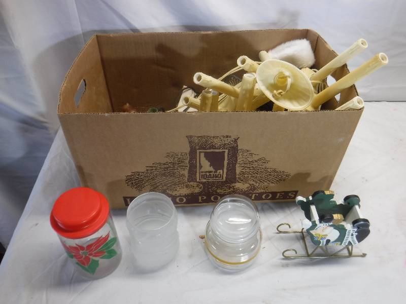 lot 12123 image: Candle stick lights and more Christmas items