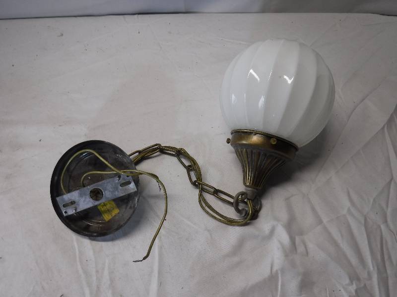 lot 12040 image: Globe ceiling light fixture