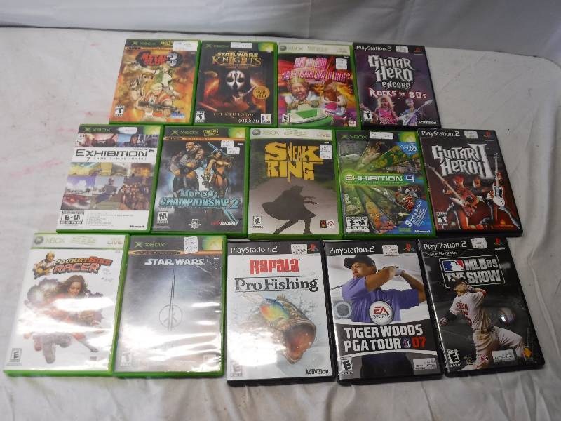 lot 12120 image: Xbox and Play station 2 game lot