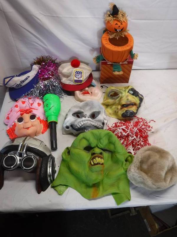 lot 12170 image: Halloween masks and more