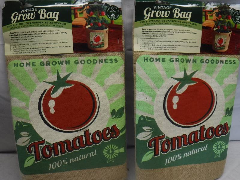 lot 12142 image: Pair of Tomato grow bags