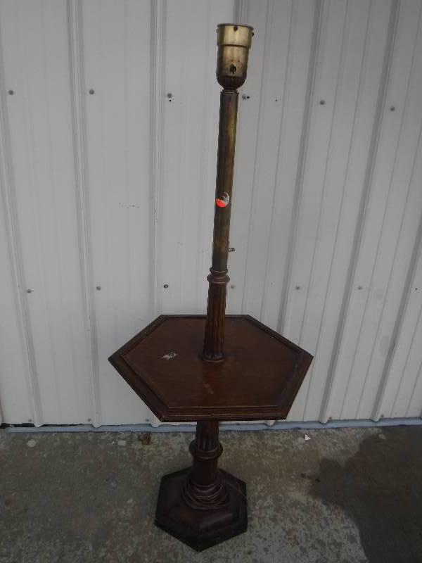 lot 12191 image: 1960s floor lamp with built in table