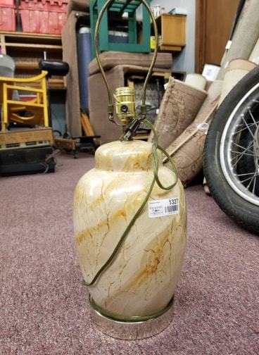 lot 1327 image: Marble Lamp