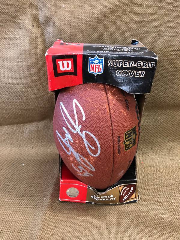lot 1368 image: Signed Football by Shawn Barber