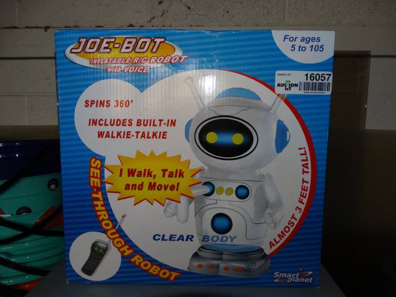 lot 16057 image: Joe-bot inflatable rc robot with voice.