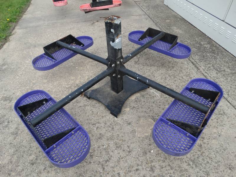 lot 16142 image: Purple bench, top part comes with it just separated.