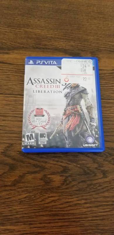 lot 5026 image: Playstation Vita Assassins Creed III Liberation Rated M