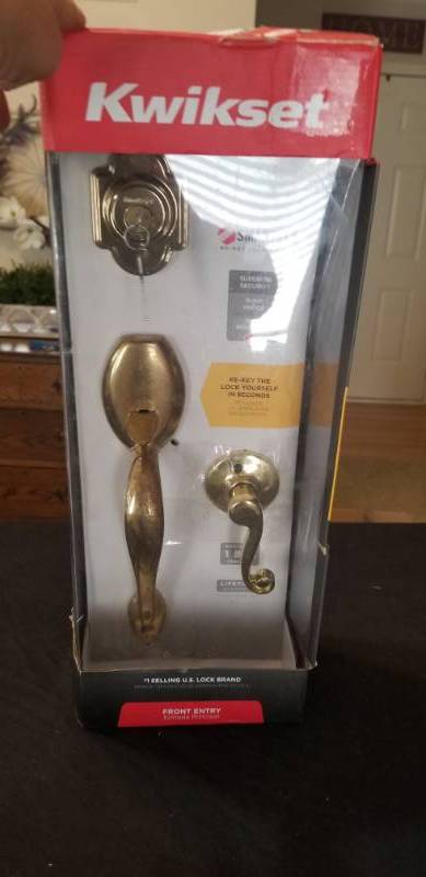 lot 6013 image: Kwikset Handleset Single Cylinder Arlington 98001-096 w Smartkey