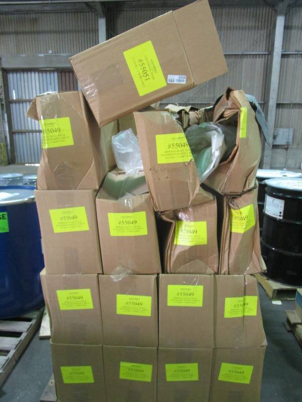 lot 6358 image: Pallet of Disposal Bags Hazardous Waste with Labels and Ties