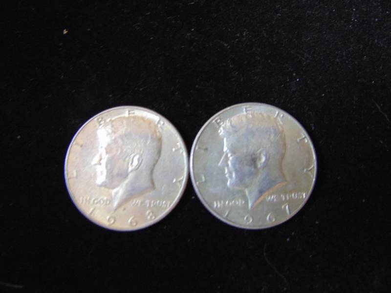 lot 7018 image: 1967 and 1968 Kennedy Half Dollar