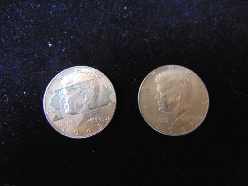 lot 7019 image: 1966 and 1967 Kennedy Half Dollar