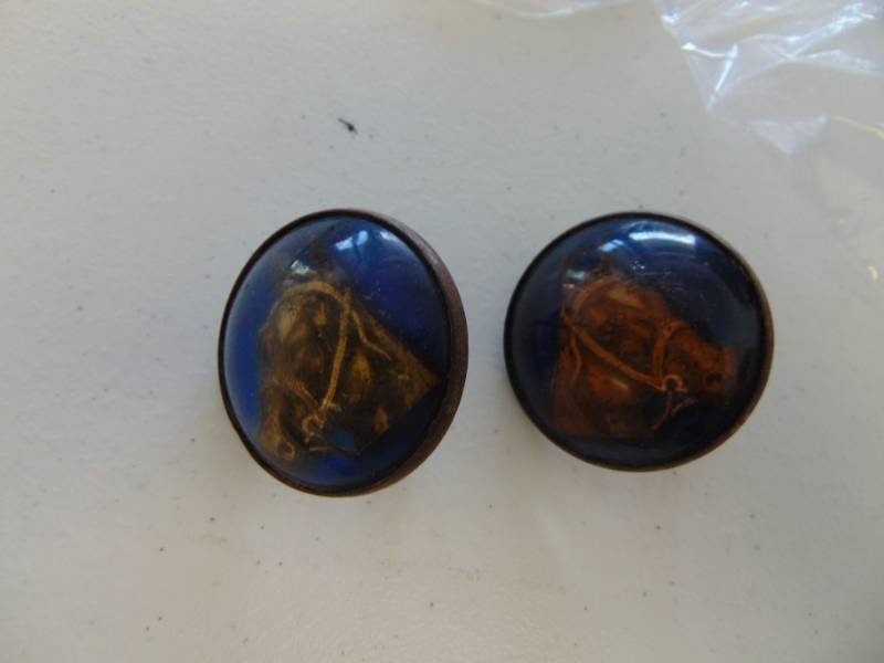 lot 7046 image: Pair of Horse Head Rosettes