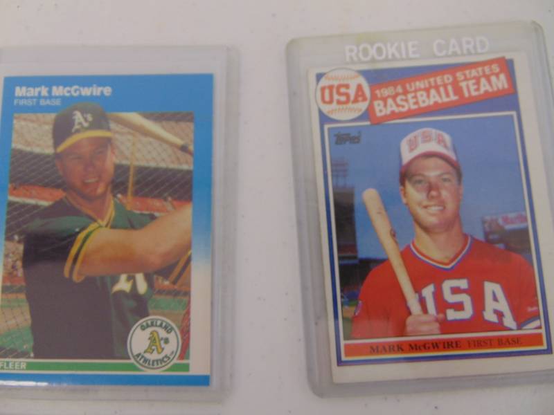 lot 7087 image: Mark McGwire - 1985 Topps Rookie, 1987 Fleer and 1987 Topps